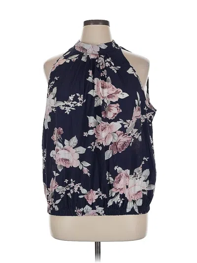 Pre-owned Shein Curve Sleeveless Blouse In Blue