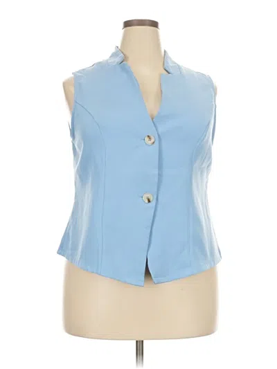 Pre-owned Shein Curve Sleeveless Blouse In Blue