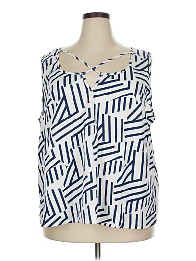 Pre-owned Shein Curve Sleeveless Blouse In Blue