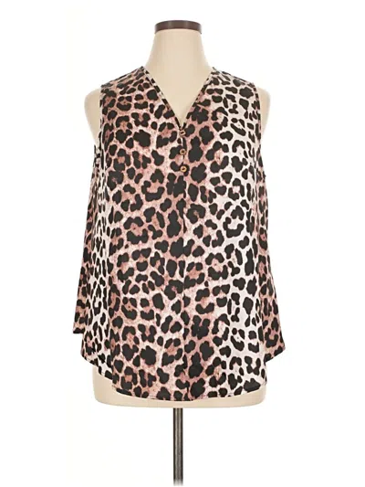 Pre-owned Shein Curve Sleeveless Blouse In Brown