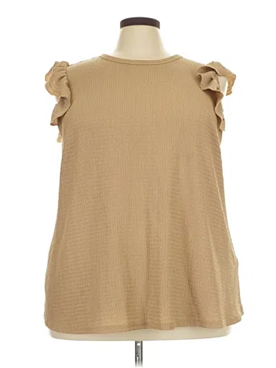 Pre-owned Shein Curve Sleeveless Blouse In Brown