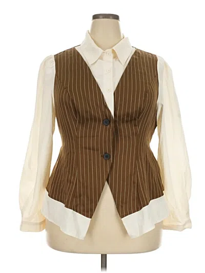 Pre-owned Shein Curve Sleeveless Blouse In Brown