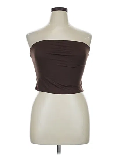 Pre-owned Shein Curve Sleeveless Blouse In Brown