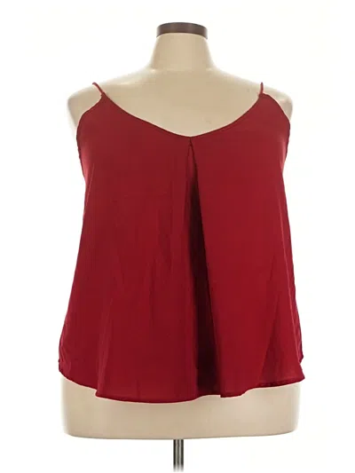 Pre-owned Shein Curve Sleeveless Blouse In Burgundy