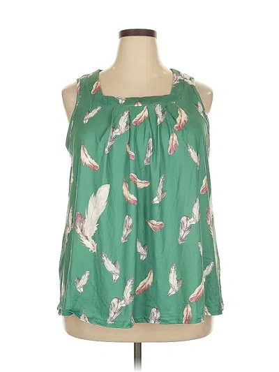 Pre-owned Shein Curve Sleeveless Blouse In Green