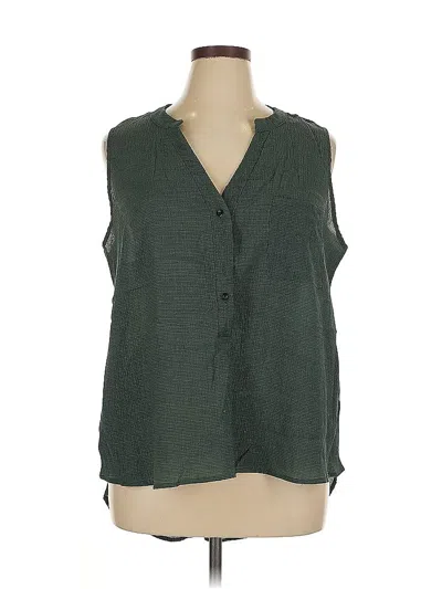 Pre-owned Shein Curve Sleeveless Blouse In Green