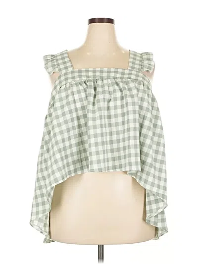 Pre-owned Shein Curve Sleeveless Blouse In Green