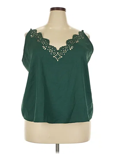 Pre-owned Shein Curve Sleeveless Blouse In Green
