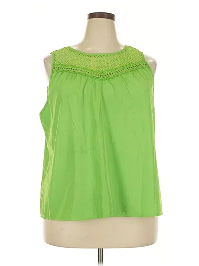 Pre-owned Shein Curve Sleeveless Blouse In Green
