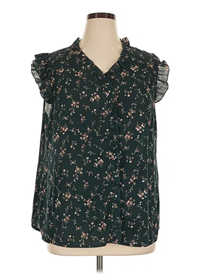 Pre-owned Shein Curve Sleeveless Blouse In Green