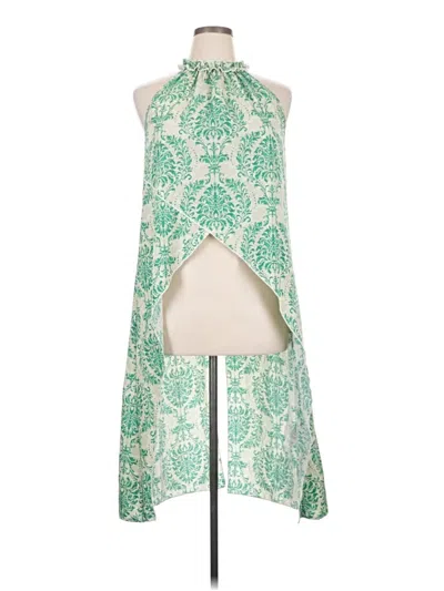 Pre-owned Shein Curve Sleeveless Blouse In Green