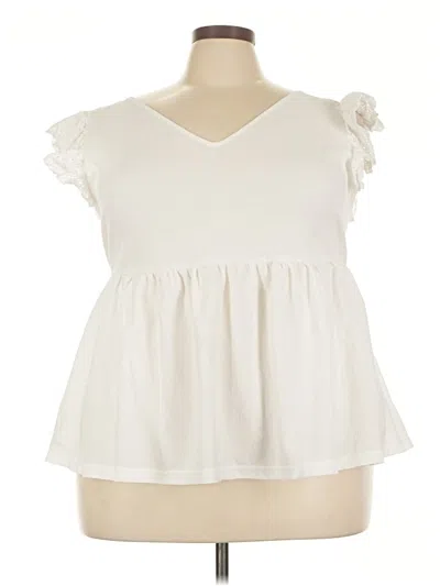 Pre-owned Shein Curve Sleeveless Blouse In Ivory