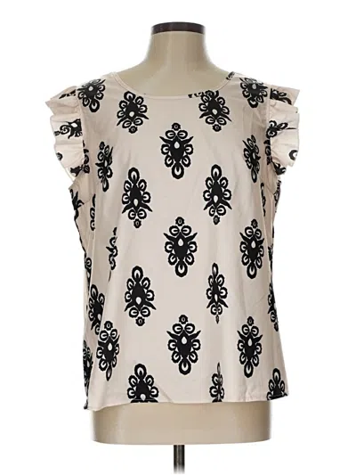 Pre-owned Shein Curve Sleeveless Blouse In Ivory