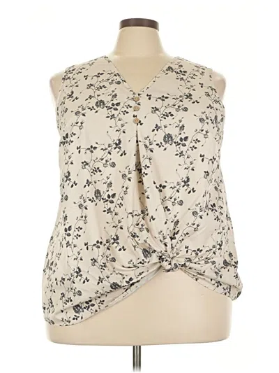 Pre-owned Shein Curve Sleeveless Blouse In Ivory