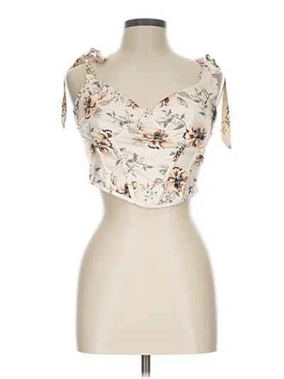 Pre-owned Shein Curve Sleeveless Blouse In Ivory