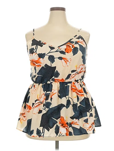 Pre-owned Shein Curve Sleeveless Blouse In Orange