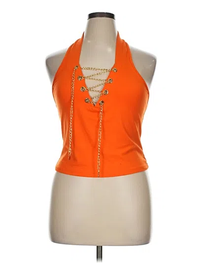 Pre-owned Shein Curve Sleeveless Blouse In Orange
