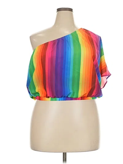 Pre-owned Shein Curve Sleeveless Blouse In Orange