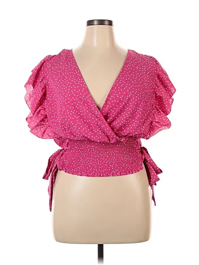 Pre-owned Shein Curve Sleeveless Blouse In Pink