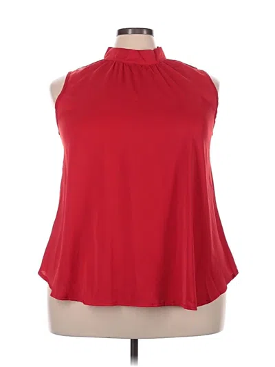 Pre-owned Shein Curve Sleeveless Blouse In Red