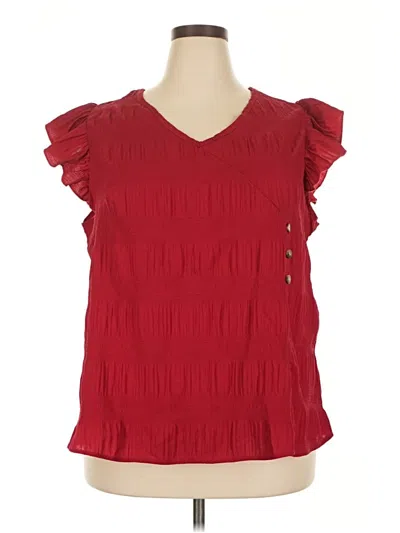 Pre-owned Shein Curve Sleeveless Blouse In Red