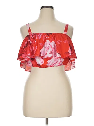 Pre-owned Shein Curve Sleeveless Blouse In Red