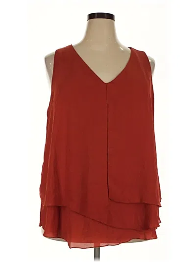 Pre-owned Shein Curve Sleeveless Blouse In Red
