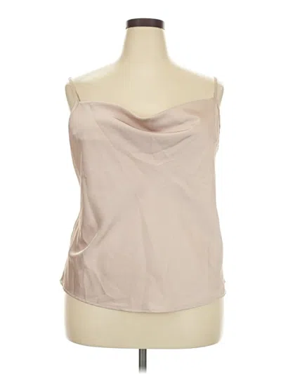 Pre-owned Shein Curve Sleeveless Blouse In Tan