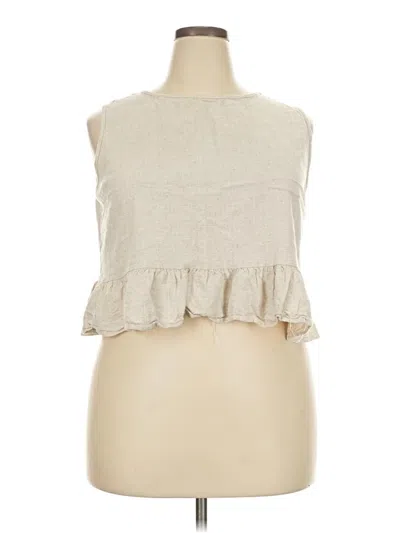 Pre-owned Shein Curve Sleeveless Blouse In Tan