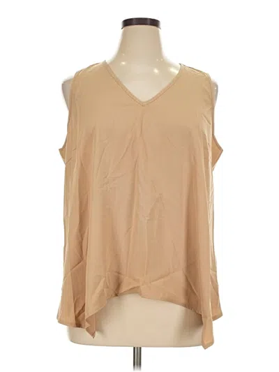 Pre-owned Shein Curve Sleeveless Blouse In Tan