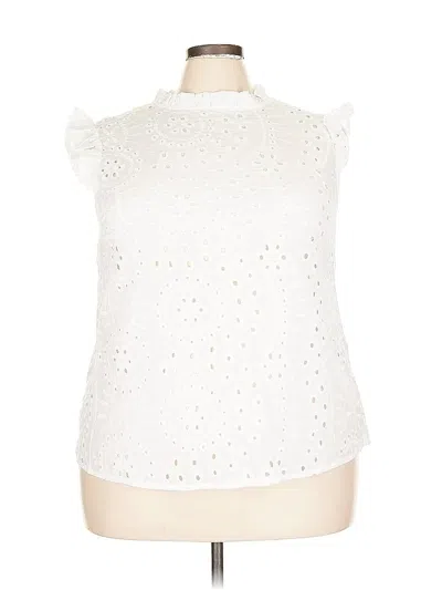 Pre-owned Shein Curve Sleeveless Blouse In White