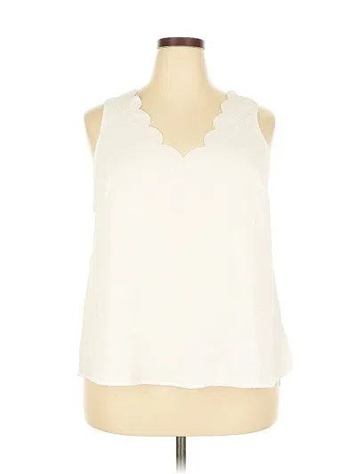 Pre-owned Shein Curve Sleeveless Blouse In White