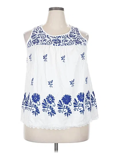 Pre-owned Shein Curve Sleeveless Blouse In White