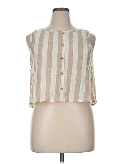 Pre-owned Shein Curve Sleeveless Blouse In White