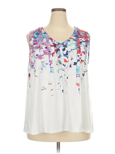 Pre-owned Shein Curve Sleeveless Blouse In White