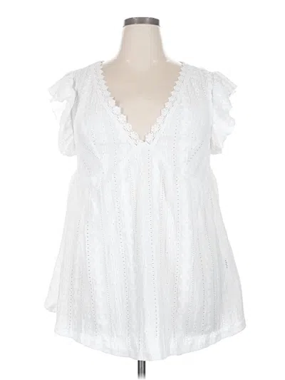 Pre-owned Shein Curve Sleeveless Blouse In White