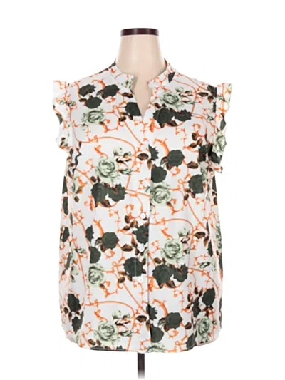 Pre-owned Shein Curve Sleeveless Blouse In White