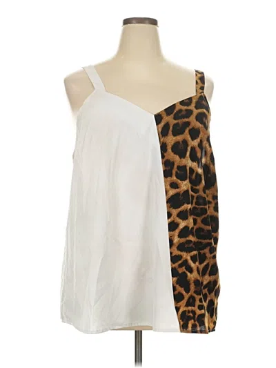 Pre-owned Shein Curve Sleeveless Blouse In White