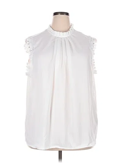 Pre-owned Shein Curve Sleeveless Blouse In White