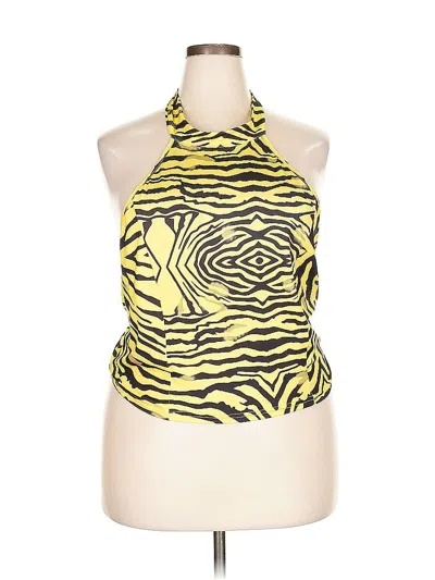 Pre-owned Shein Curve Sleeveless Blouse In Yellow