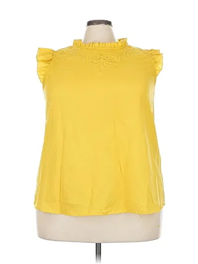 Pre-owned Shein Curve Sleeveless Blouse In Yellow