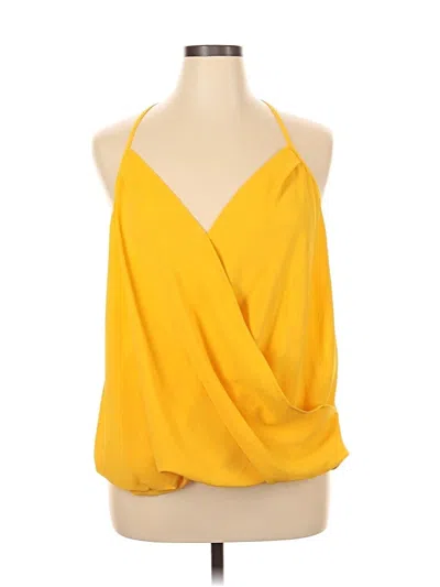 Pre-owned Shein Curve Sleeveless Blouse In Yellow