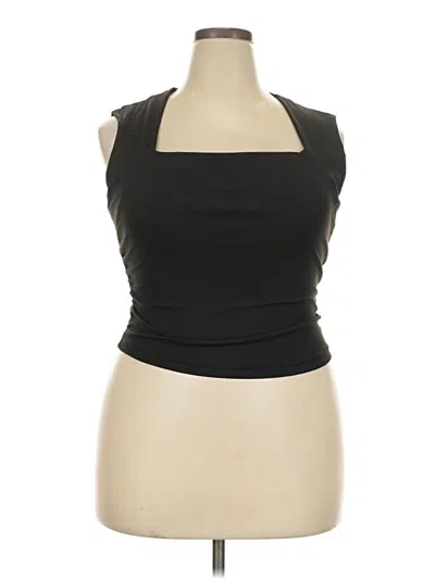 Pre-owned Shein Curve Sleeveless Top Black Halter Neckline Tops