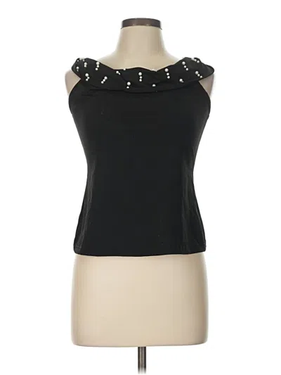 Pre-owned Shein Curve Sleeveless Top Black Strapless Neckline Tops