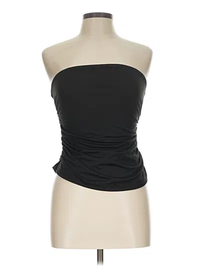 Pre-owned Shein Curve Sleeveless Top Black Strapless Neckline Tops