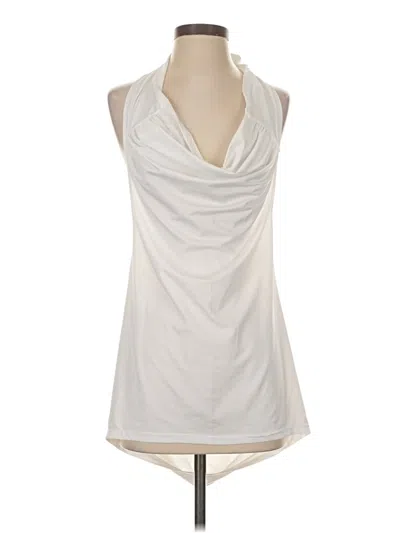 Pre-owned Shein Curve Sleeveless Top Ivory Cowl Neck Tops In White