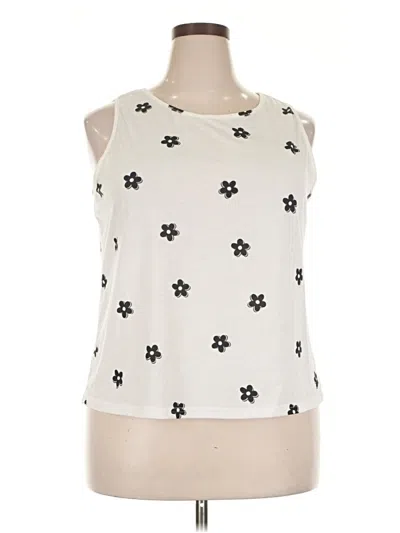 Pre-owned Shein Curve Sleeveless Top Ivory Halter Neckline Tops In White