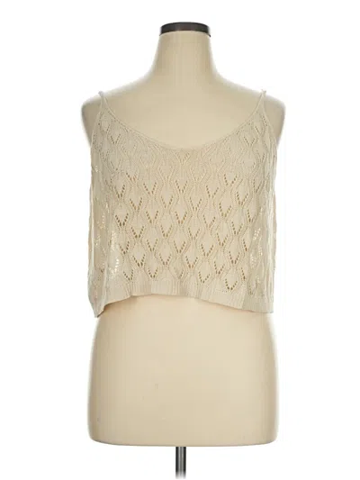 Pre-owned Shein Curve Sleeveless Top Ivory Sweetheart Neckline Tops