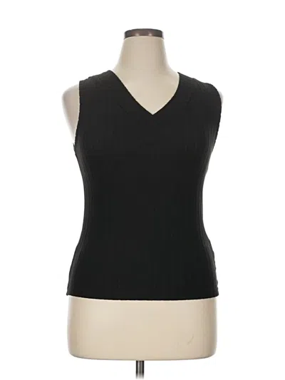 Pre-owned Shein Curve Sleeveless T-shirt In Black