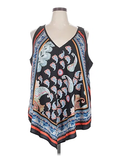 Pre-owned Shein Curve Sleeveless T-shirt In Blue